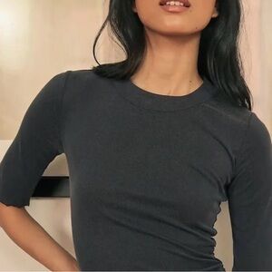 FP Movement Talk To Me Ribbed Fitted Tee Sea Spirit XS NWT